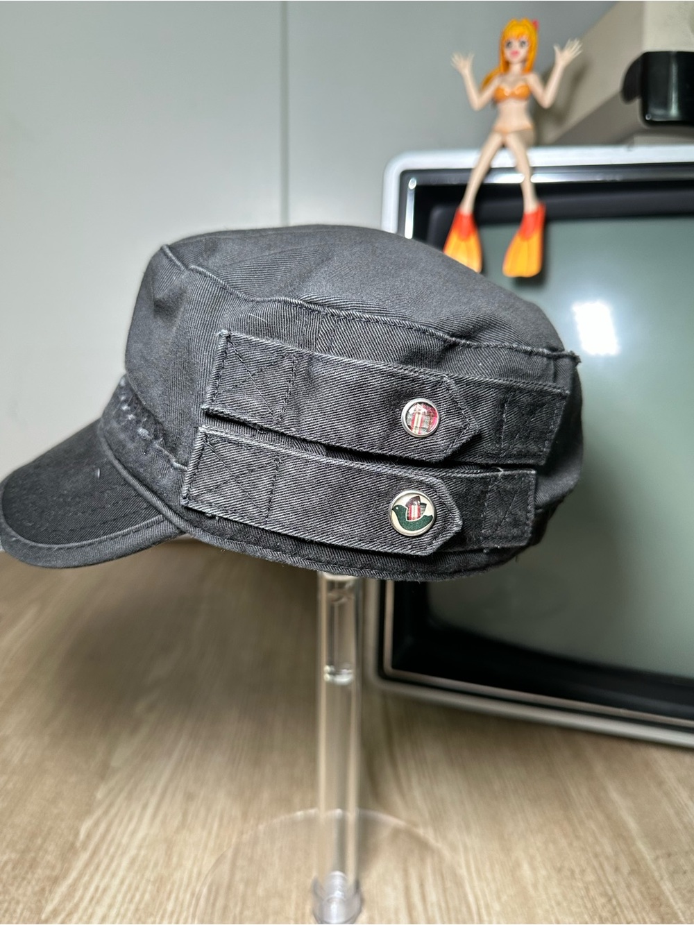 Y2K Roxy Military-Style Cadet Cap - Picture 2 of 11
